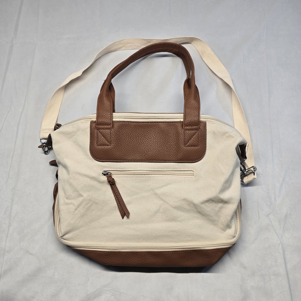 Graf Lants Tan Canvas/leather Tote - Picture 1 of 9